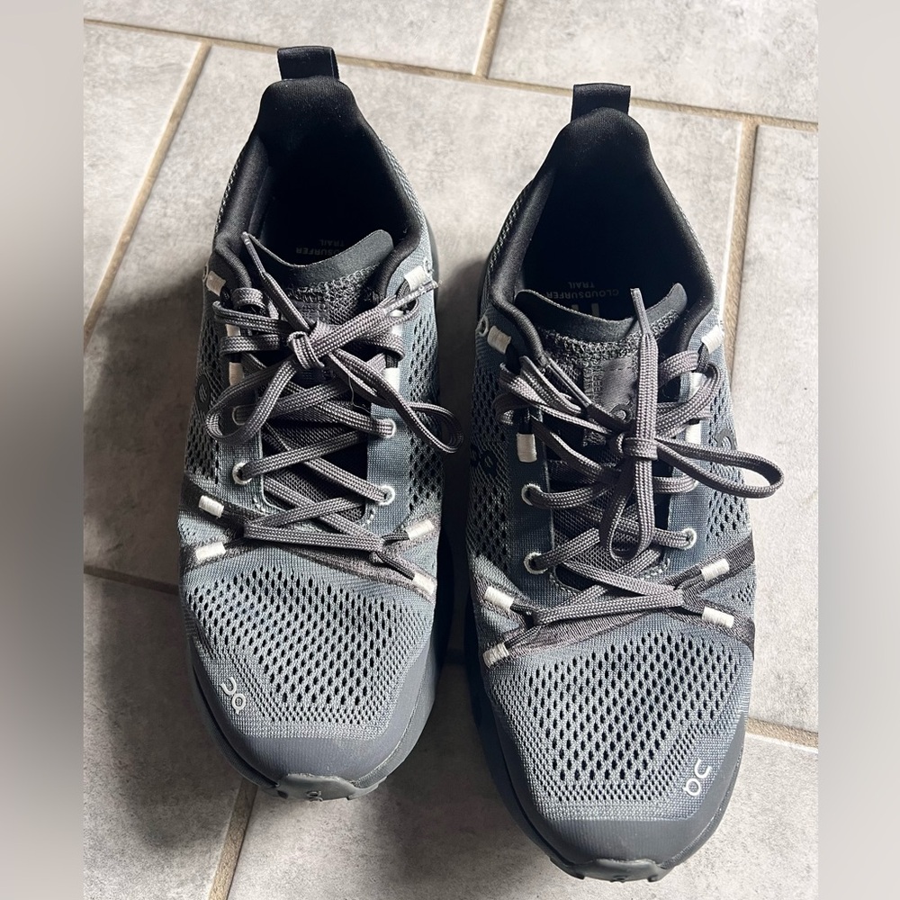 On Running Men’s Grey Mesh Athletic Sneakers - Picture 3 of 5
